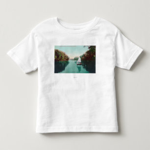 羽RiverMarysville、カリフォルニアのヨット トドラーTシャツ