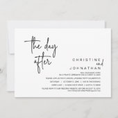 翌々日結婚の駆け出しパーティー 招待状 (正面)