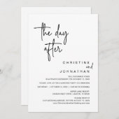 翌々日結婚の駆け出しパーティー 招待状 (正面/裏面)