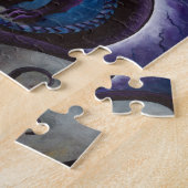 翌日のカルラ著夜空が付いている黒いドラゴン ジグソーパズル (側面)