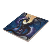 翌日のカルラ著夜空が付いている黒いドラゴン タイル (側面)