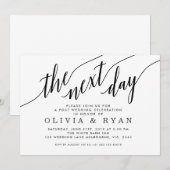 翌日のブラックウェディングのお祝い 招待状 (正面/裏面)