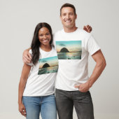 翌日の石および湾の空中写真 Tシャツ (ユニセックス)