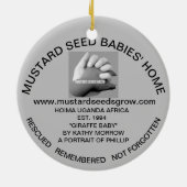 翌日のKATHYによるからしの種子GROW-ORNAMENTのデザイン セラミックオーナメント (裏面)