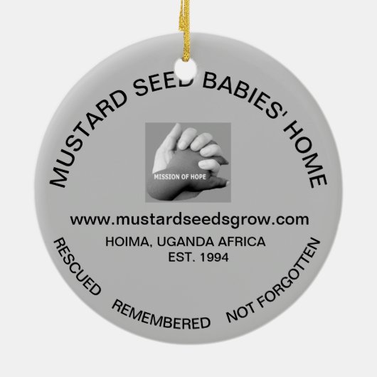 翌日のKATHYによるからしの種子GROW-ORNAMENTのデザイン セラミックオーナメント (裏面)