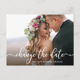 習エレガント字で日付が変わる新しい日 ポストカード