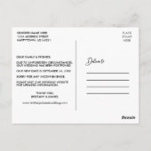 習エレガント字の新しい日付を変更 ポストカード (裏面)