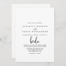 習エレガント字スペインの結婚の 招待状