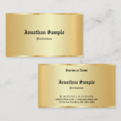 習カスタム字スクリフェイクプト金ゴールドラグジュアリーテンプレート 名刺 (正面/裏面)