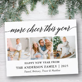 習モダン字の応援が今年3枚 ポストカード