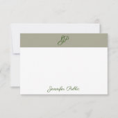 習字のモノグラエレガントム名色テンプレート ノートカード (正面)