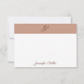 習字のモノグラエレガントム名色テンプレート ノートカード (裏面)