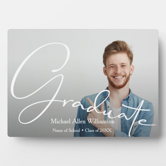 習字の卒業発表 フォトプラーク (正面)