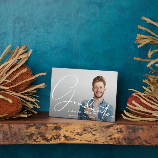 習字の卒業発表 フォトプラーク (側面)