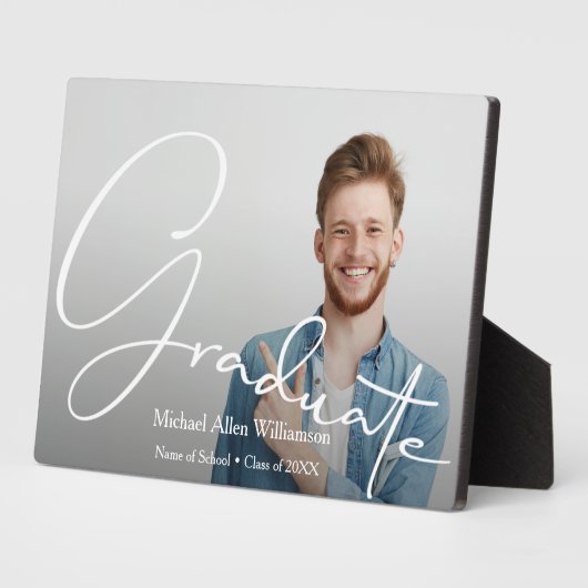 習字の卒業発表 フォトプラーク (側面)