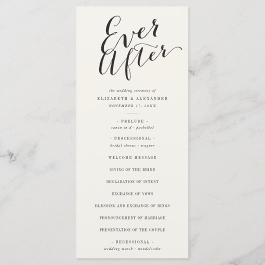 習字の後ずっとクラシックシック結婚 プログラム (正面)