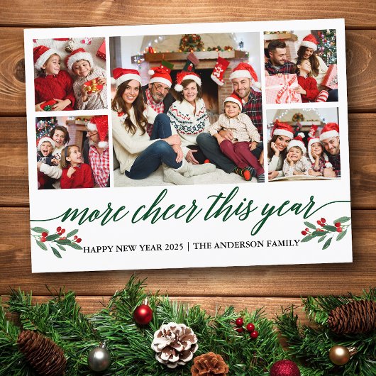 習字の応援が今年5回、フォトグリーン ポストカード