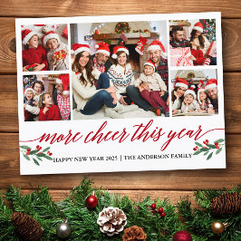 習字の応援が今年5度、写真赤 ポストカード