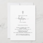 習字の愛ファンシー文字バプテスマ 招待状 (正面)