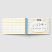 習字の水彩のシーシェル結婚の文字 ゲストブック (全面)