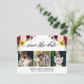 習字の混合フローラ保存日付3の写真 案内ポストカード (スタンド正面)