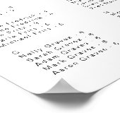 習字の結婚座席表 ポスター (角)