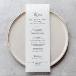 習字エレガント台本ディナーメニュー メニュー