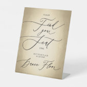 習字スクリプトあなたの席を見結婚つける 台座サイン (正面)