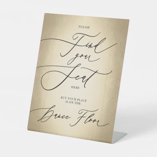 習字スクリプトあなたの席を見結婚つける 台座サイン (正面)