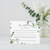 習字スクリプトの葉結婚のアドバイスカード ポストカード (スタンド正面)