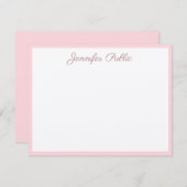 習字スクリプトシックテンプレート実在クラフト紙 ノートカード (正面/裏面)