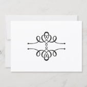 習字スクリプトダイヤモンドリングや輪婚約パーティ 招待状 (裏面)