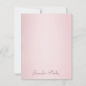 習字スクリプトトレンディーバラ金ゴールドエレガントモダン ノートカード (裏面)