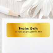 習字スクリプトフェイク金ゴールドエレガントテンプレート ラベル (インサイチュ)