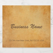 習字スクリプト古い紙ルックエレガントテンプレート ビールラベル (シングルラベル)