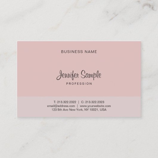 習字スクリプト文字エレガントテンプレートモダン 名刺 (裏面)