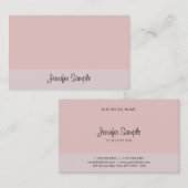 習字スクリプト文字エレガントテンプレートモダン 名刺 (正面/裏面)