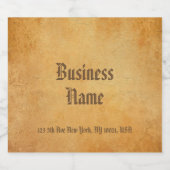 習字スクリプト旧型紙ルックテンプレート ビールラベル (シングルラベル)