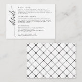 習字スクリプト結婚の詳細エンクロージャカード エンクロージャーカード (正面/裏面)