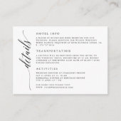 習字スクリプト結婚の詳細エンクロージャカード エンクロージャーカード (正面)