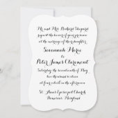 習字スクリプト結婚式招待状 招待状 (正面)