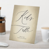 習字スクリプト金ゴールドキッズテーブル結婚ズ 台座サイン (インサイチュ)