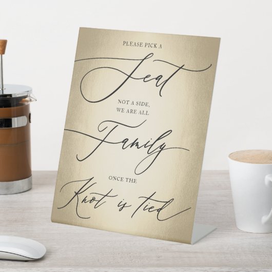 習字スクリプト金ゴールドシートの結婚選択 台座サイン (インサイチュ)