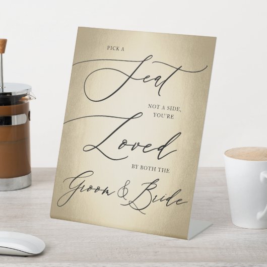 習字スクリプト金ゴールドシートの結婚選択 台座サイン (インサイチュ)