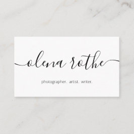 習字スクリプト、白モダンプロフェッショナルバス 名刺