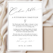 習字ミニマリストCookie結婚テーブルのサイン ポスター