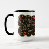 習慣の未来の引用文インスピレーションコーヒーマグ マグカップ (左)