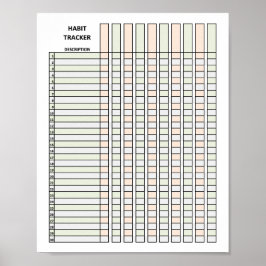 習慣トラッカーのポスター ポスター