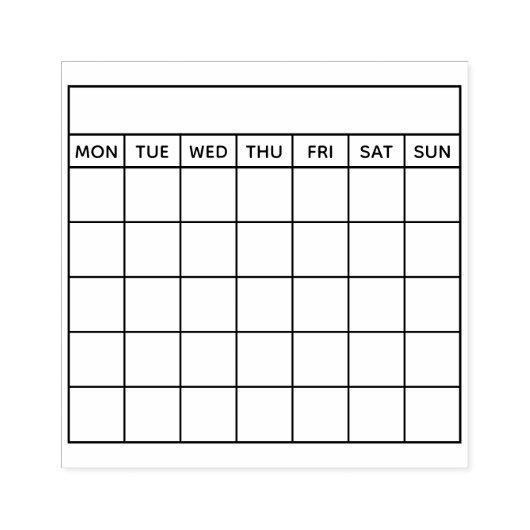 習慣トラッカーの予定表の行頭文字 ラバースタンプ (インプリント)