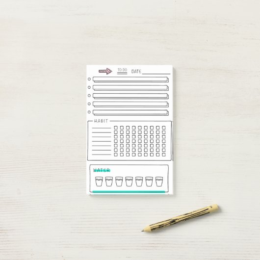 習慣トラッカーを使用してリストを作成するには ポストイット (デスク上)